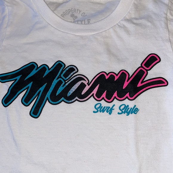 Miami Surf Style 18 mo baby body suit. Snap crotch colorful lettering - Picture 3 of 9
